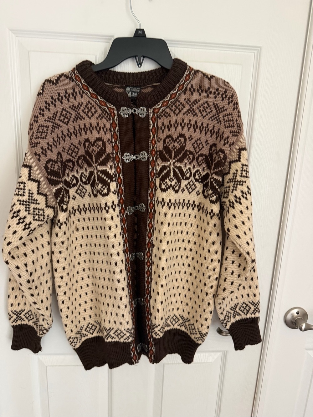 Dale of Norway Brown & Cream Nordic Toggle Cardigan